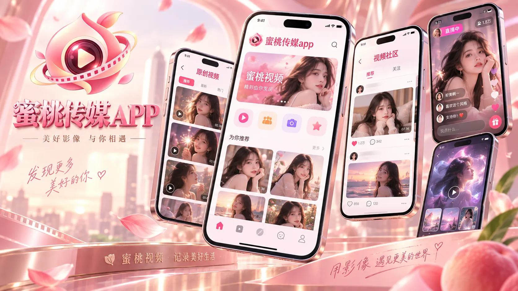 蜜桃APP内容浏览界面